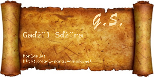 Gaál Sára névjegykártya